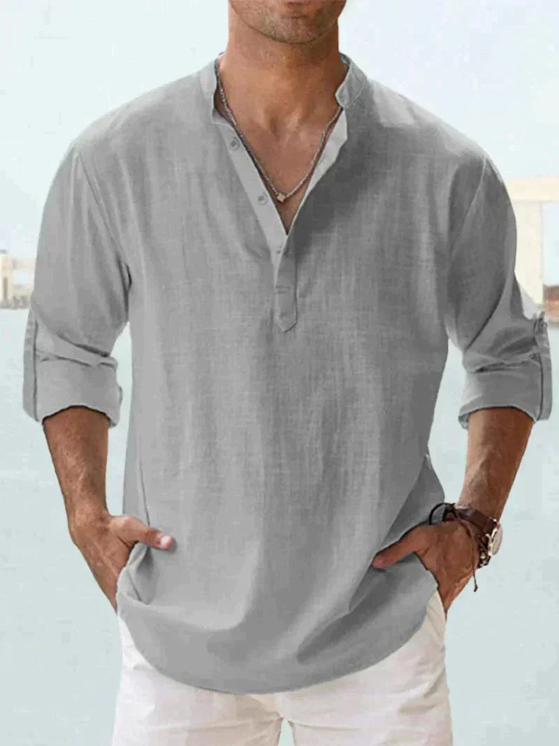 Blaise | Men's Relaxed Button-Down Linen Shirt