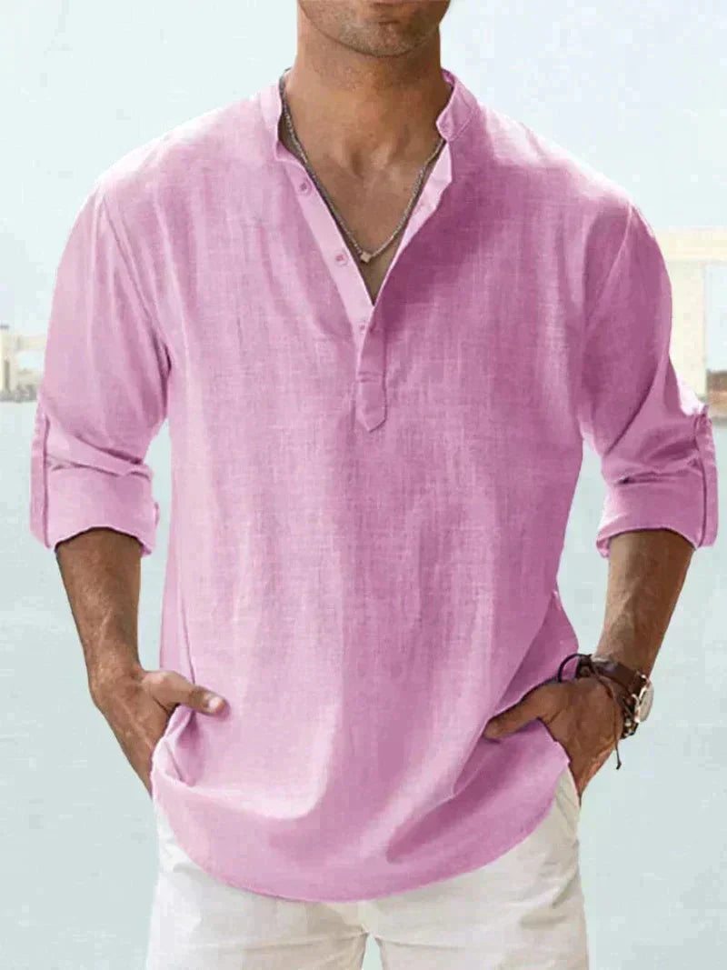 Blaise | Men's Relaxed Button-Down Linen Shirt