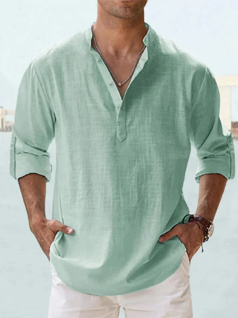 Blaise | Men's Relaxed Button-Down Linen Shirt