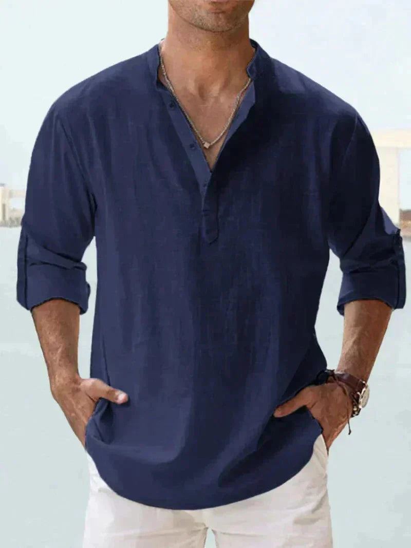 Blaise | Men's Relaxed Button-Down Linen Shirt