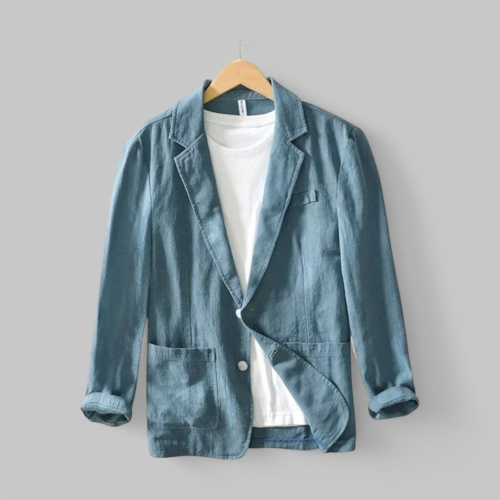 Cade | Men's Single-Breasted Linen Blend Summer Blazer