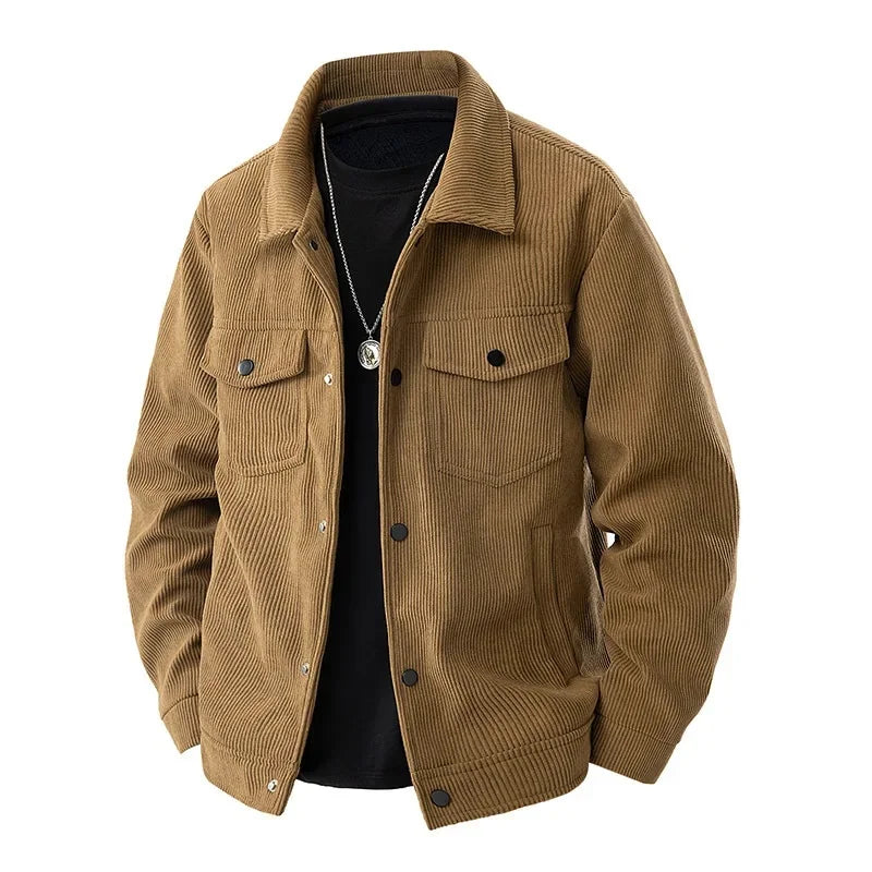 Erving |  Men's Loose Fit Corduroy Button-Up Jacket