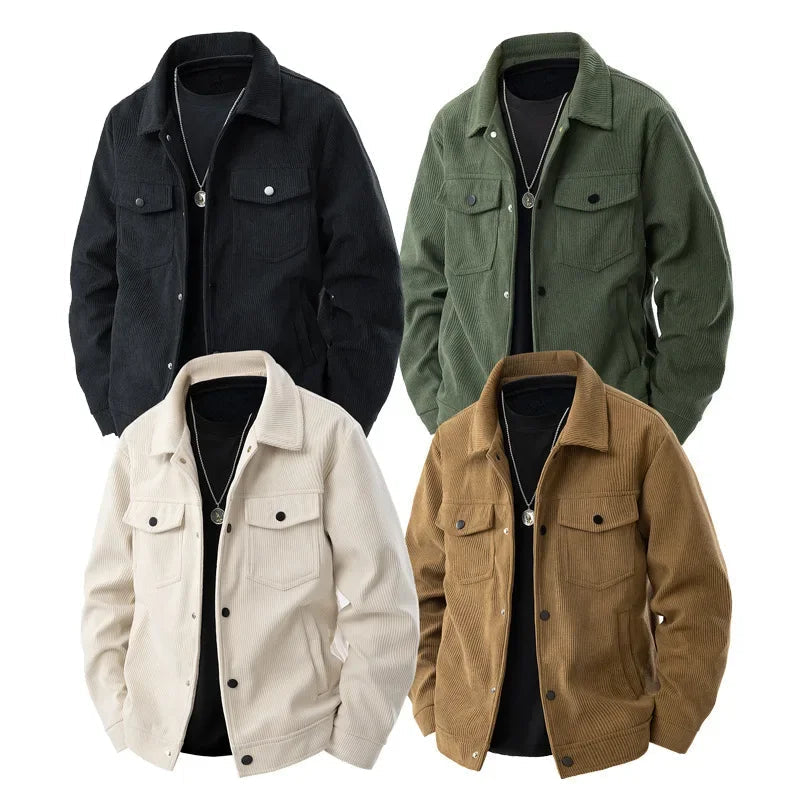 Erving |  Men's Loose Fit Corduroy Button-Up Jacket