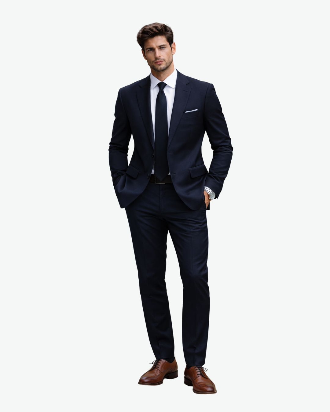 Men’s Cap Toe Oxford Shoes with Lace-Up Closure