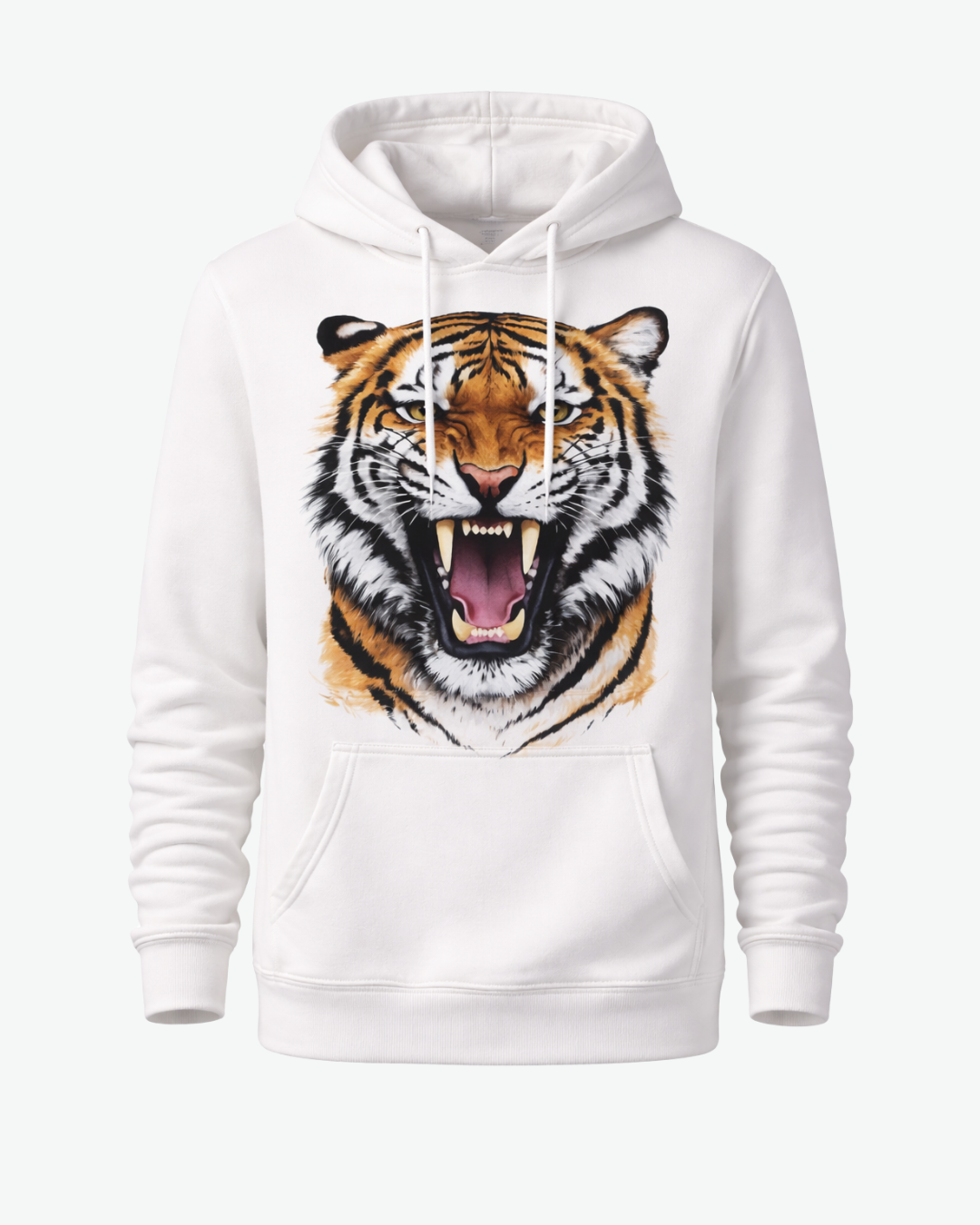 Men’s Graphic Print Hoodie with Drawstring Hood