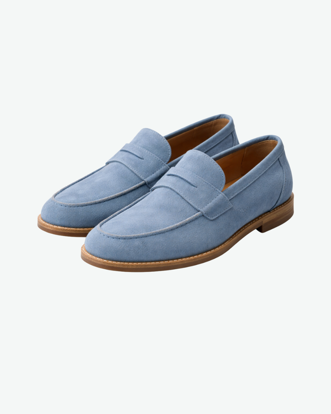 Men’s Suede Penny Loafers with Slip-On Design