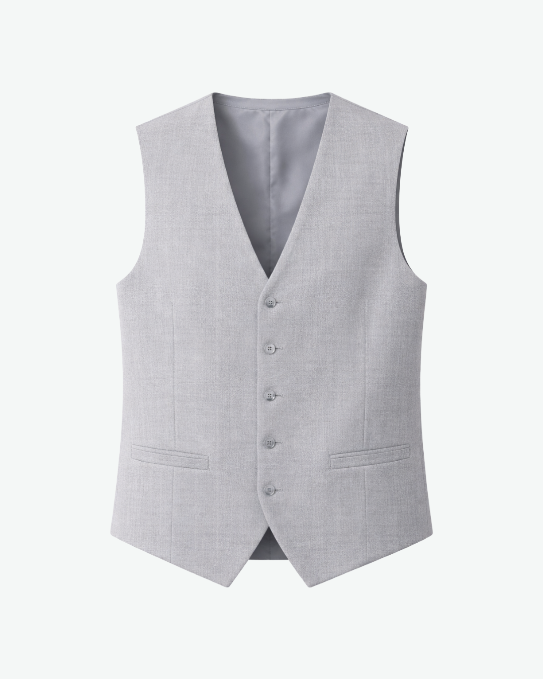 Men’s Tailored Waistcoat with V-Neck and Button Front
