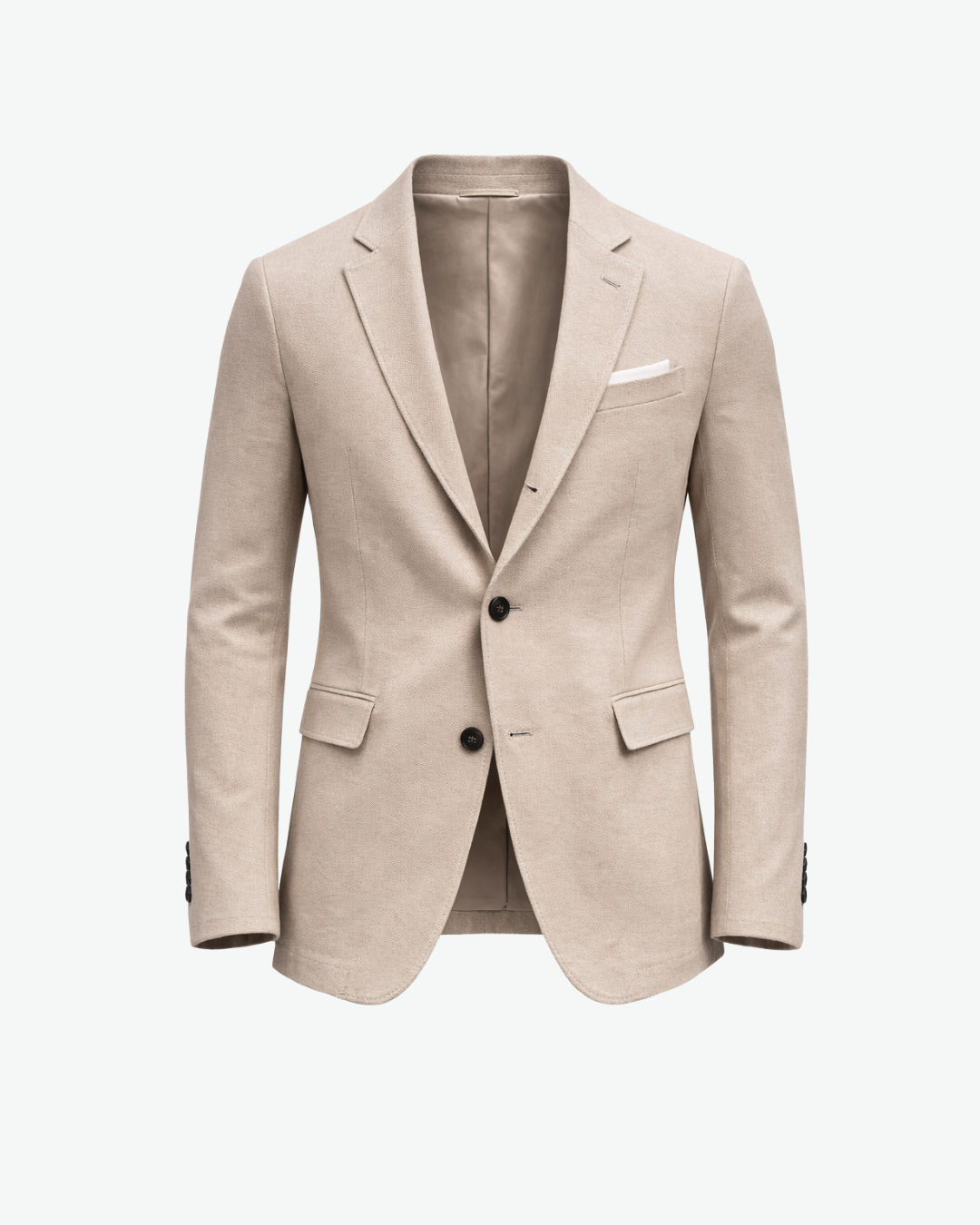 Men’s Woven Blazer Jacket with Notch Lapel and Button Closure