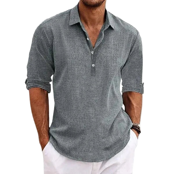 Cedric | Men's Breathable Linen Polo Shirt
