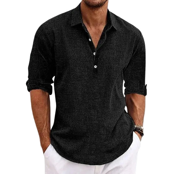Cedric | Men's Breathable Linen Polo Shirt