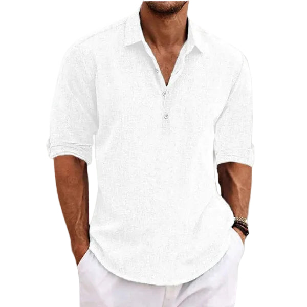 Cedric | Men's Breathable Linen Polo Shirt