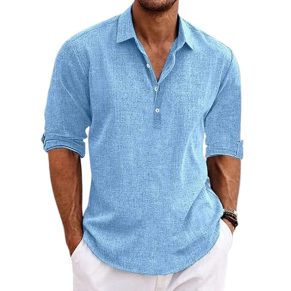 Cedric | Men's Breathable Linen Polo Shirt