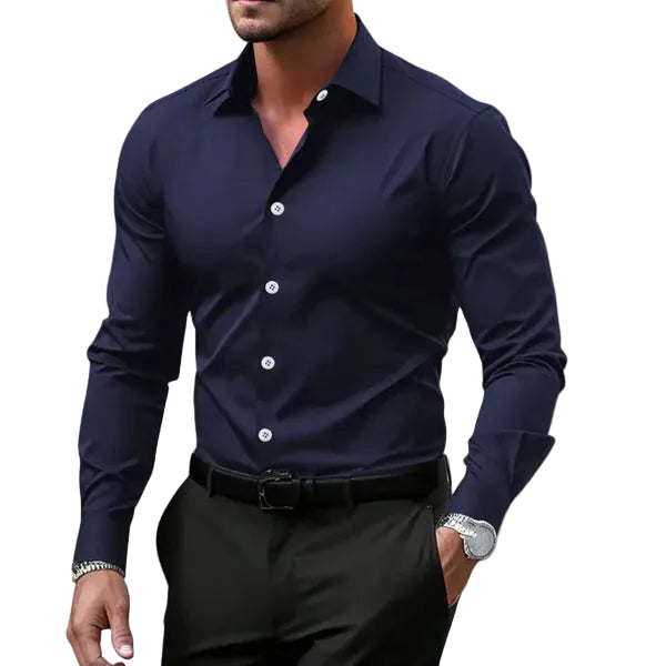 Dorian | Men's Notched Collar Long-Sleeve Shirt