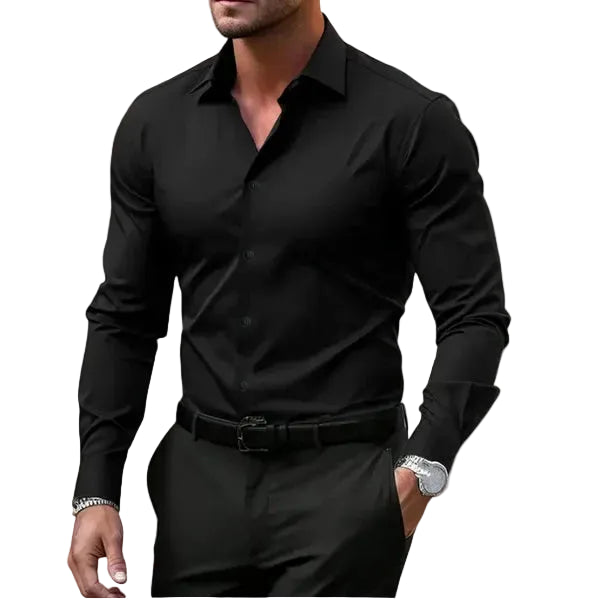 Dorian | Men's Notched Collar Long-Sleeve Shirt