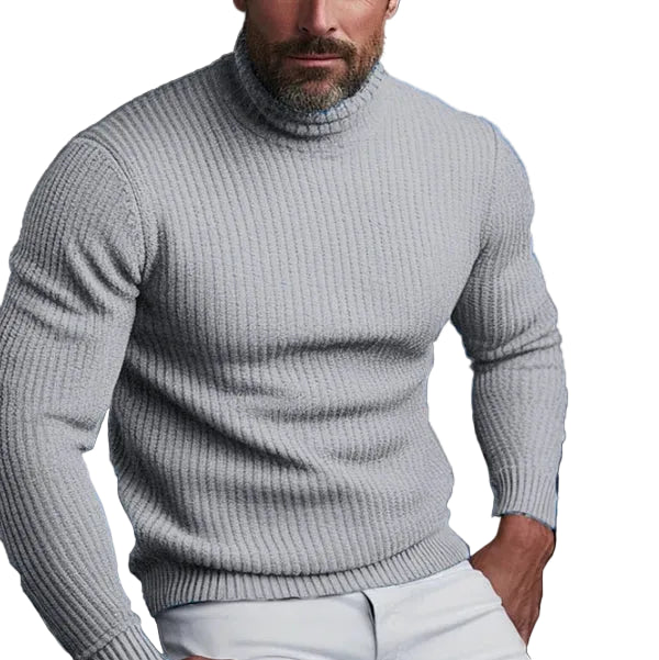 Ellis |Men's Classic Slim Fit Ribbed Turtleneck Sweater