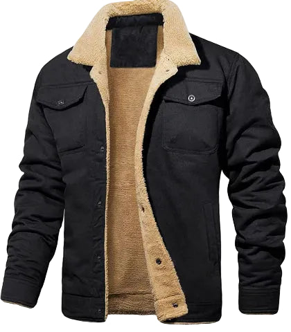 Fabian | Men's Shearling Collar Lined Winter Jacket