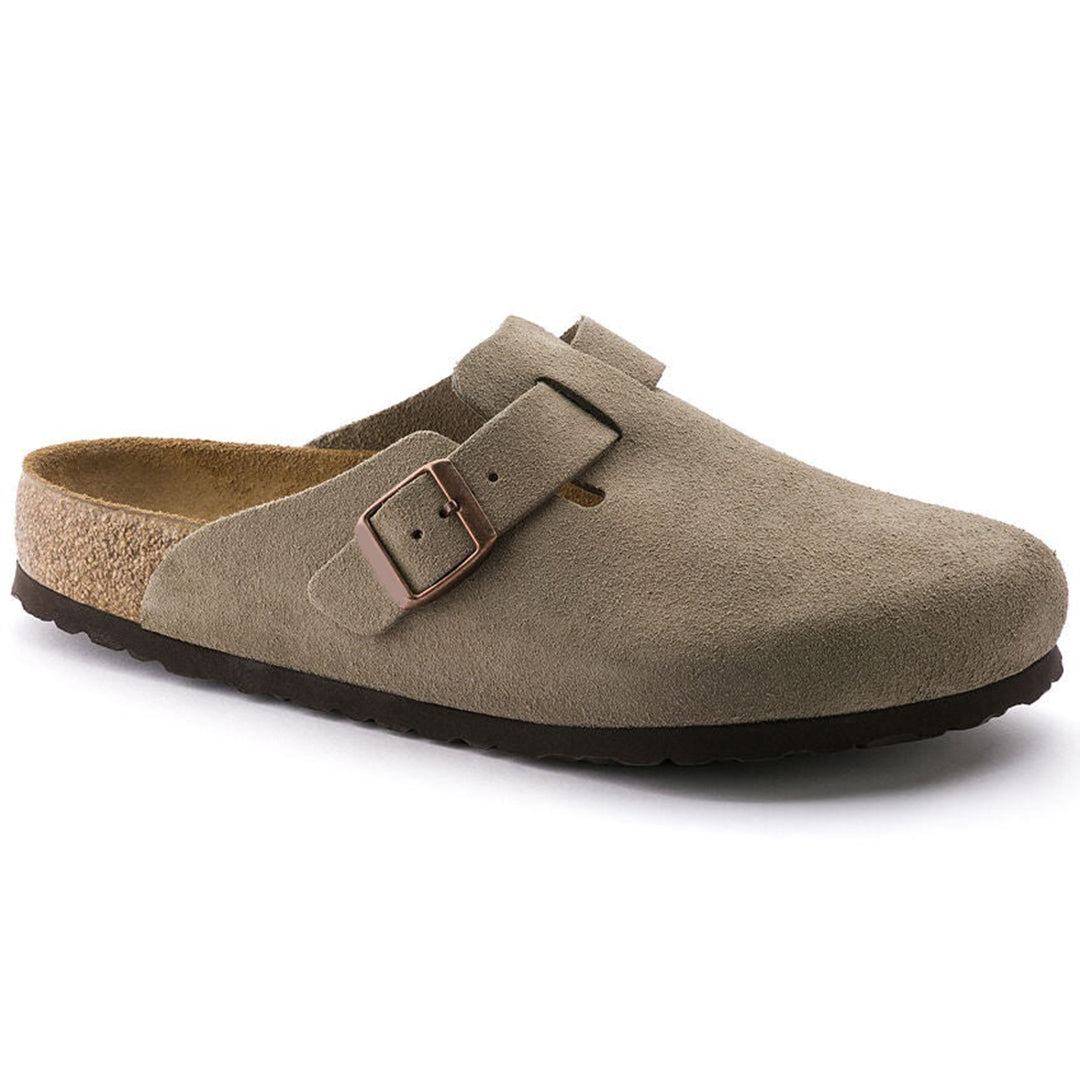 Bowie | Men's Suede Leather Clog with Cork Footbed