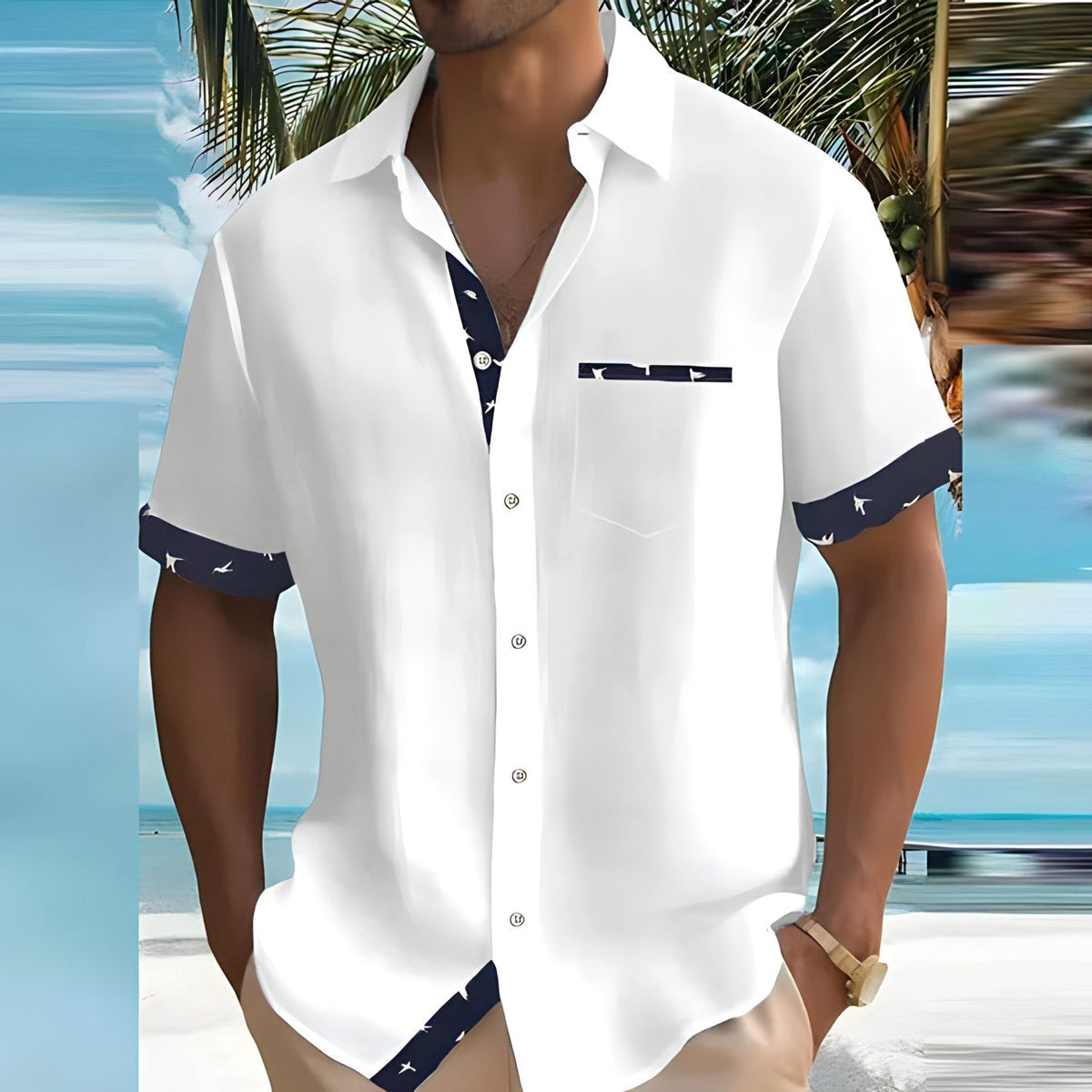 Reggie|  Men's Loose Fit Casual Summer Shirt