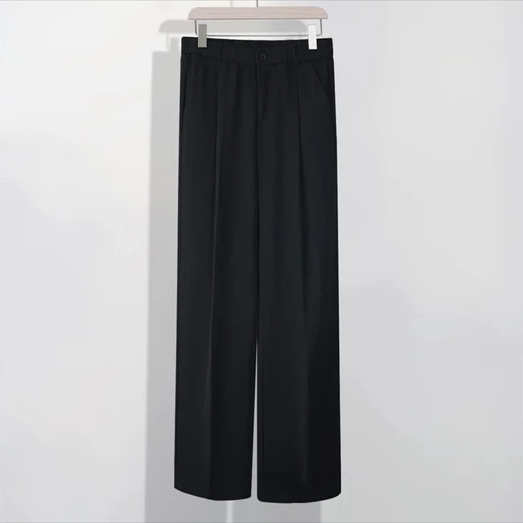 Rehan | Men's High-Waisted Straight Leg Trousers