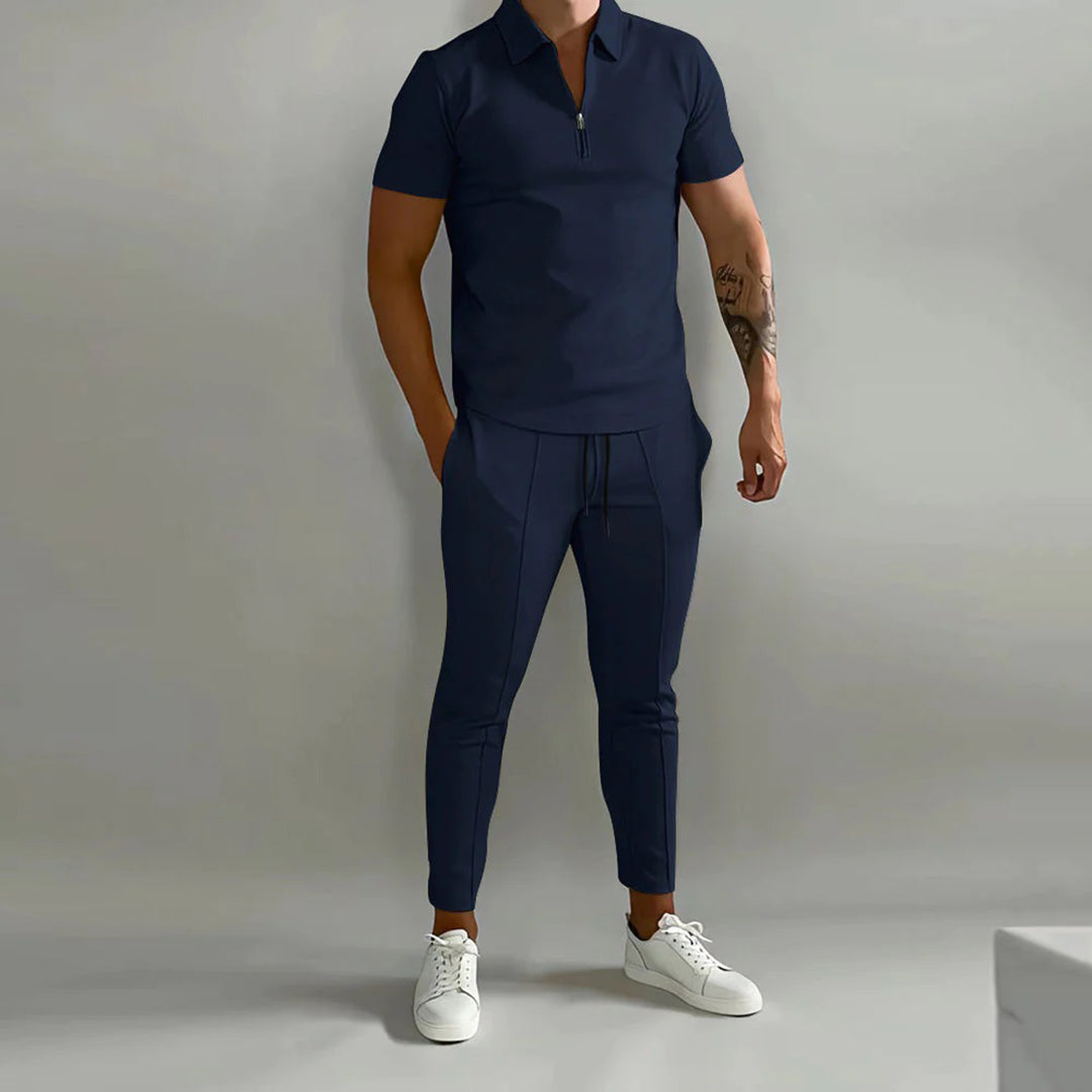 Dash | Men's Collared Half-Zip Lounge Set
