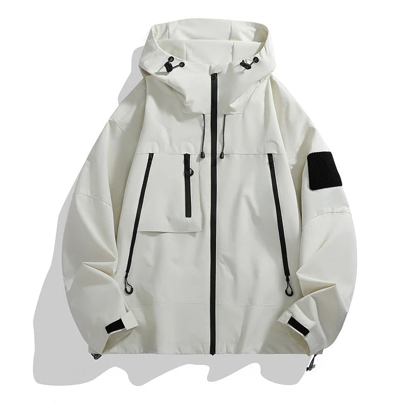 Theo | Men's Hooded Patch-Design Jacket