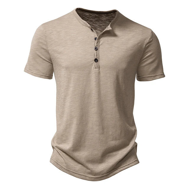 Rhett | Men's Short Sleeve Henley Crew Neck Casual T-Shirt