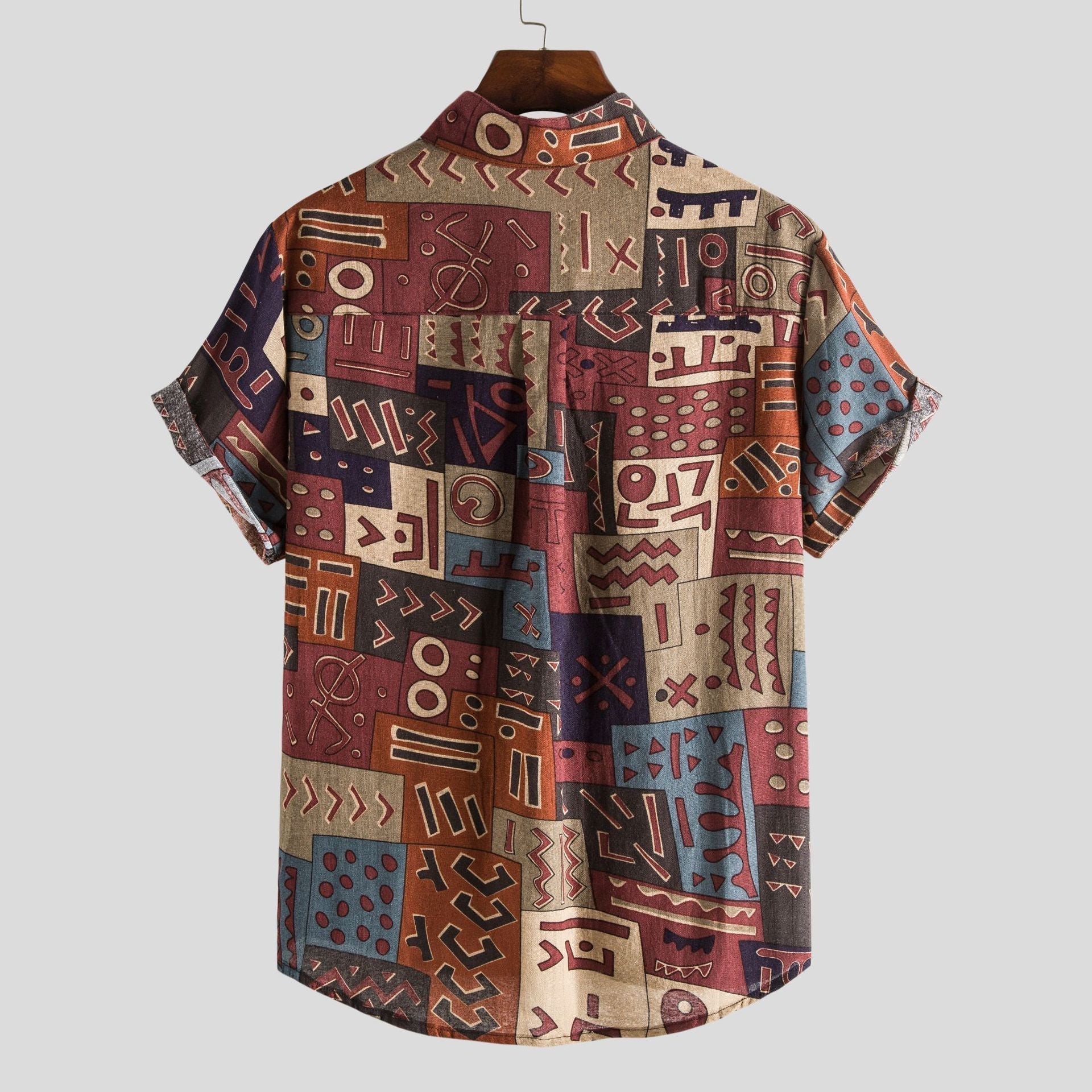 Jeff |  Men's Printed Short Sleeve Summer Shirt