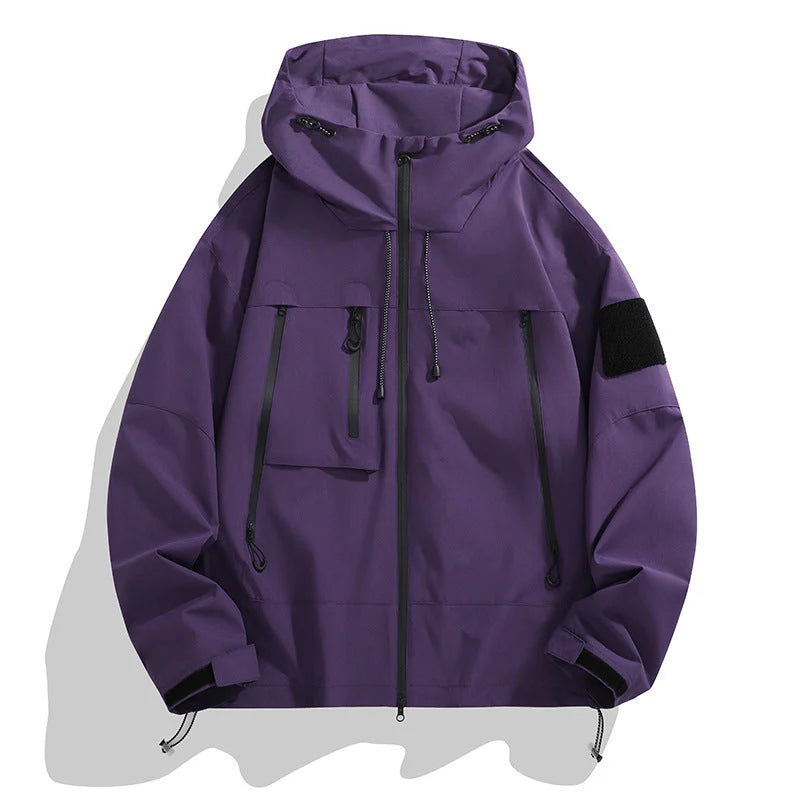 Theo | Men's Hooded Patch-Design Jacket