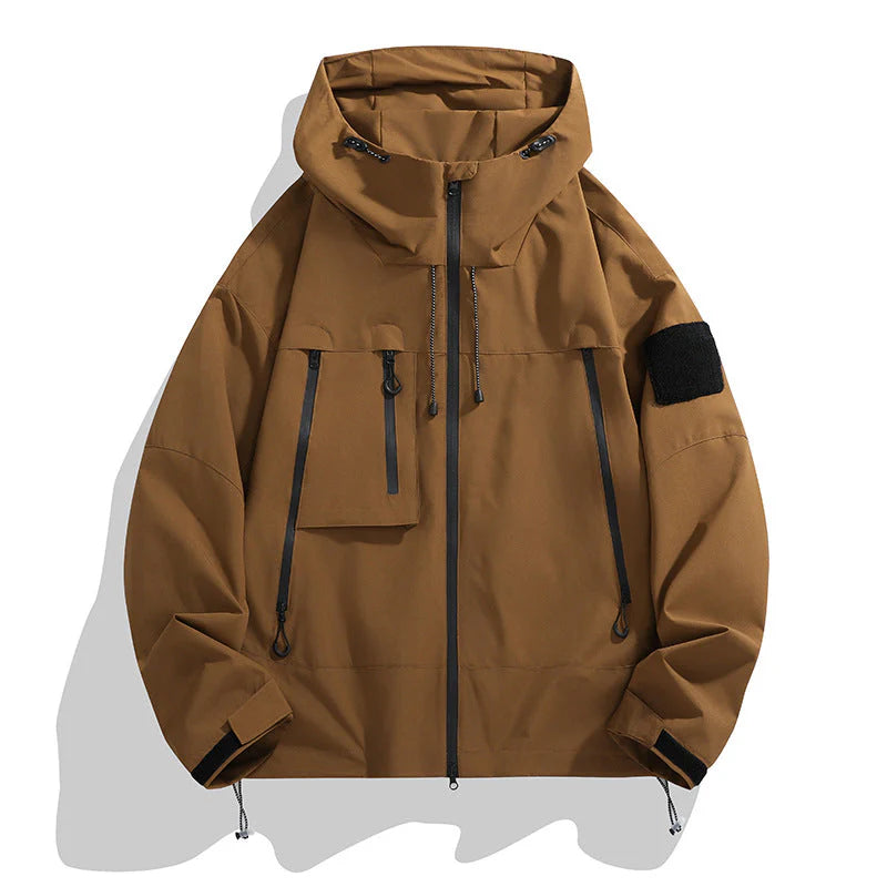 Theo | Men's Hooded Patch-Design Jacket