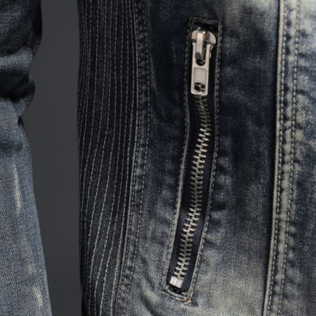 Felipe | Men's Vintage Zip-Up Denim Jacket