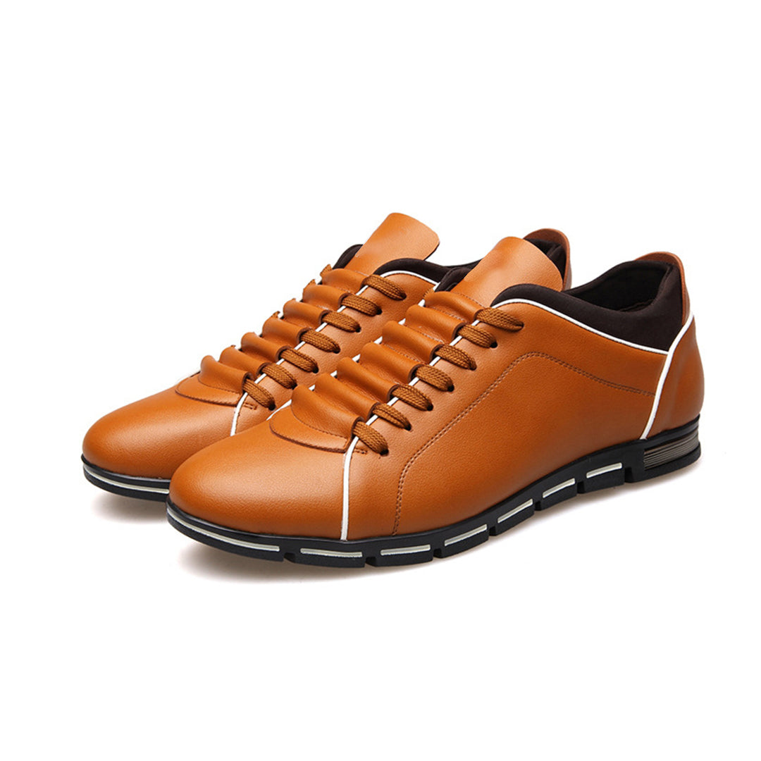 Bradley | Men's Classic Leather Low-Top Sneakers