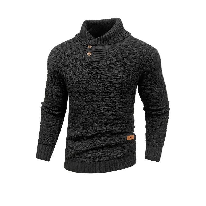 Thomas | Men's Shawl Collar Cable Knit Sweater
