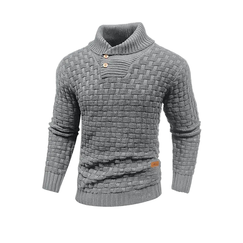 Thomas | Men's Shawl Collar Cable Knit Sweater