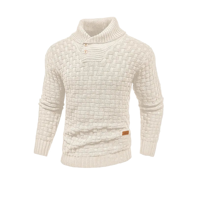 Thomas | Men's Shawl Collar Cable Knit Sweater