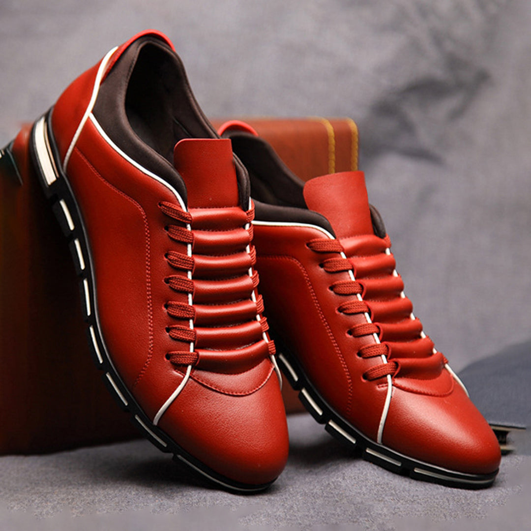 Bradley | Men's Classic Leather Low-Top Sneakers