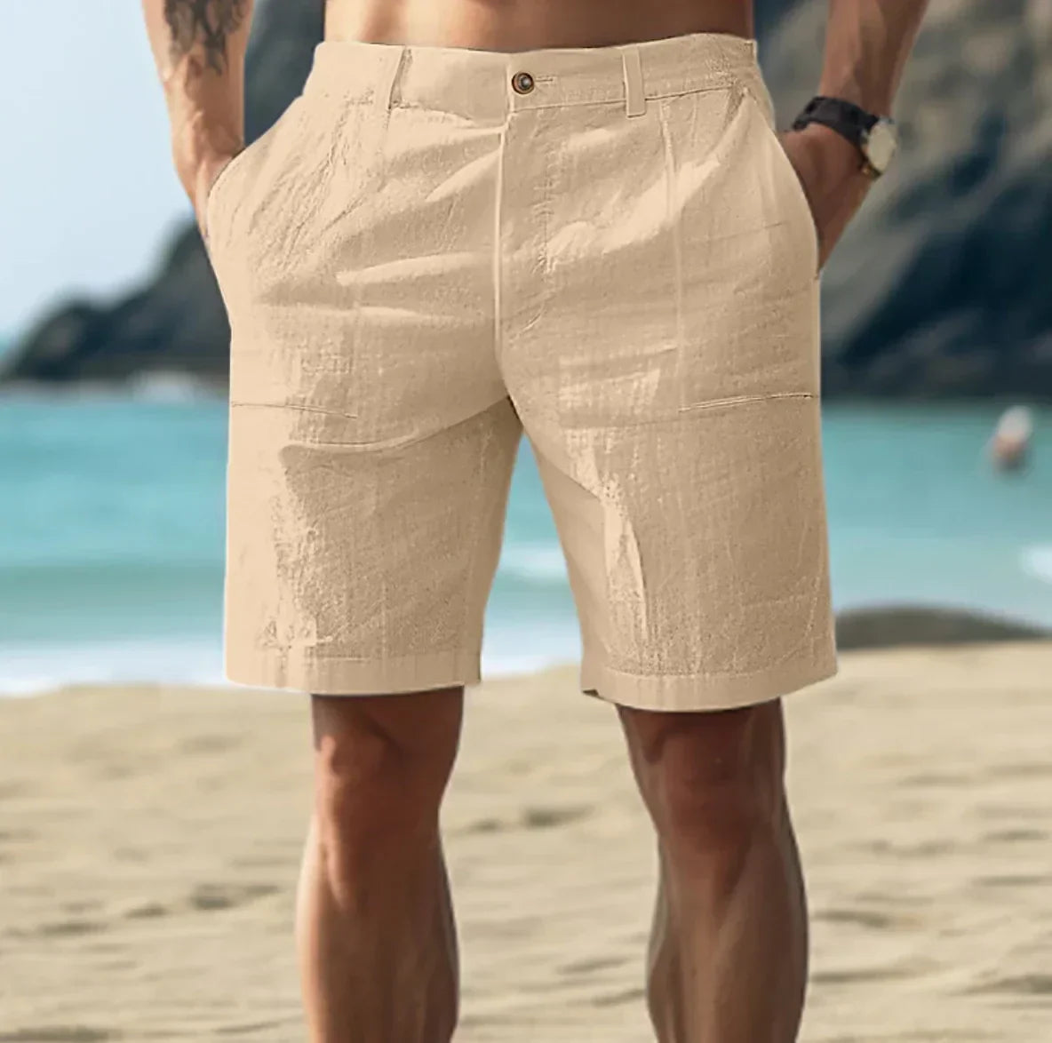 Lucky | Men's Linen Summer Shorts with Pockets
