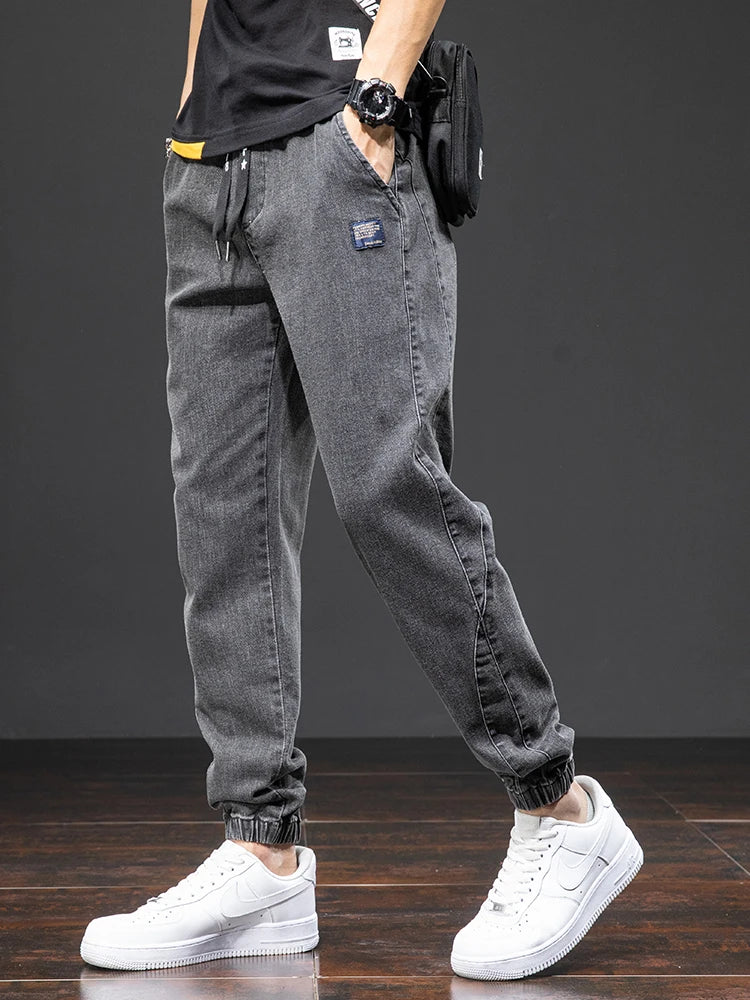 Brennon | Men's Drawstring Baggy Denim Jogger Pants