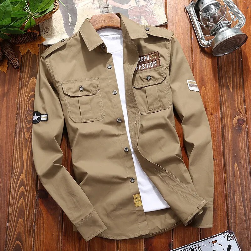 Peter | Men's Tactical Shirt with Epaulettes & Pockets