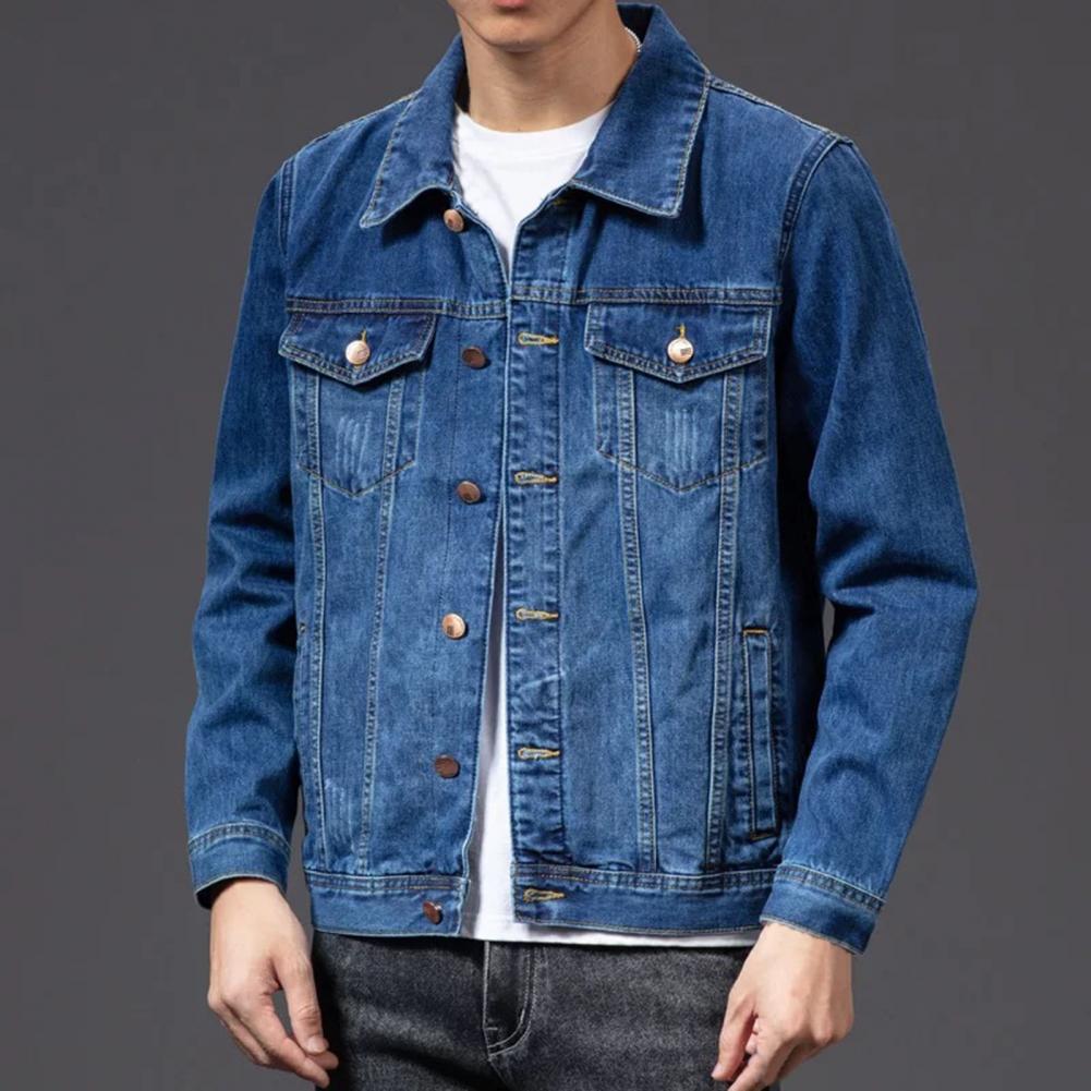 Hank | Men's Boxy Fit Denim Jacket with Copper Button Front