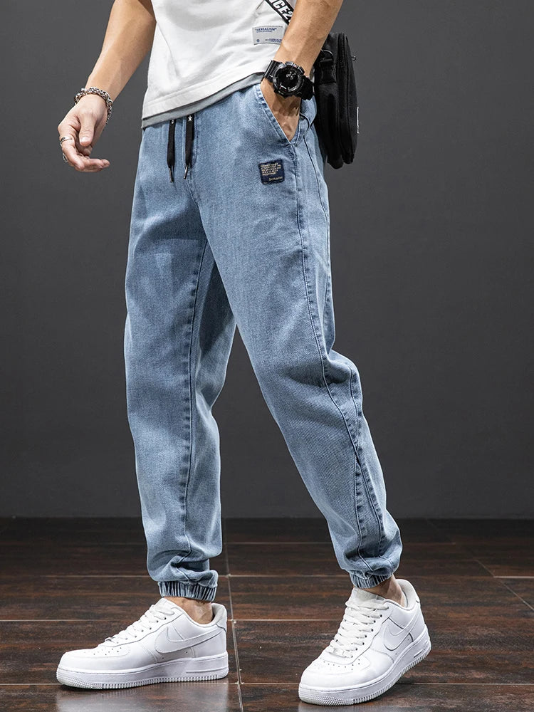 Brennon | Men's Drawstring Baggy Denim Jogger Pants