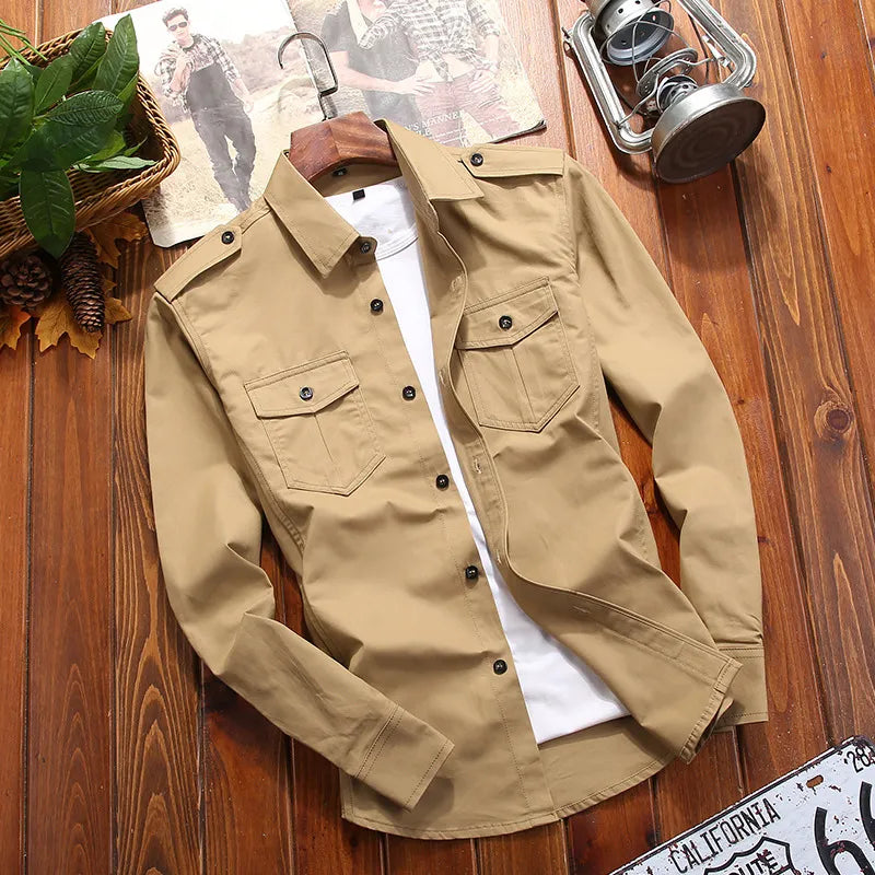 Peter | Men's Tactical Shirt with Epaulettes & Pockets