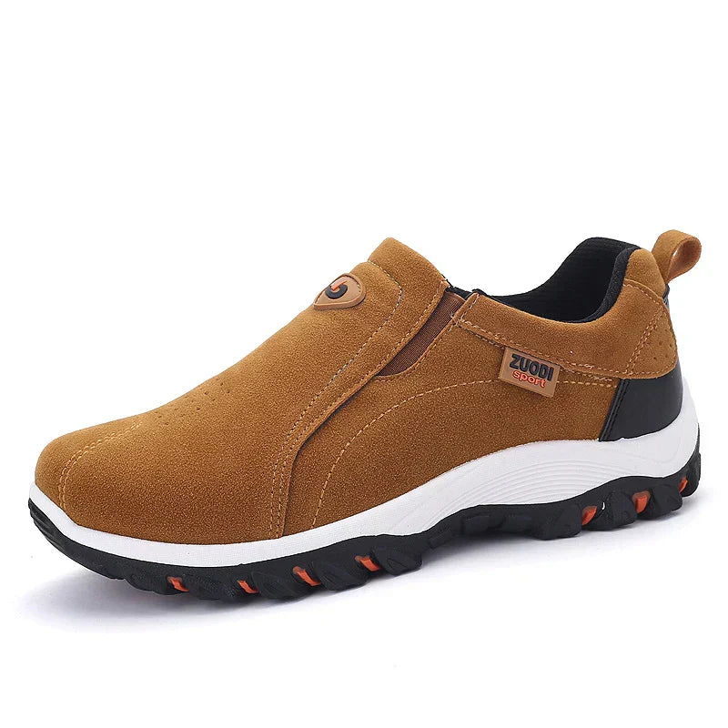 Jomar | Men's Suede Slip-On Sneakers with Elastic Panels