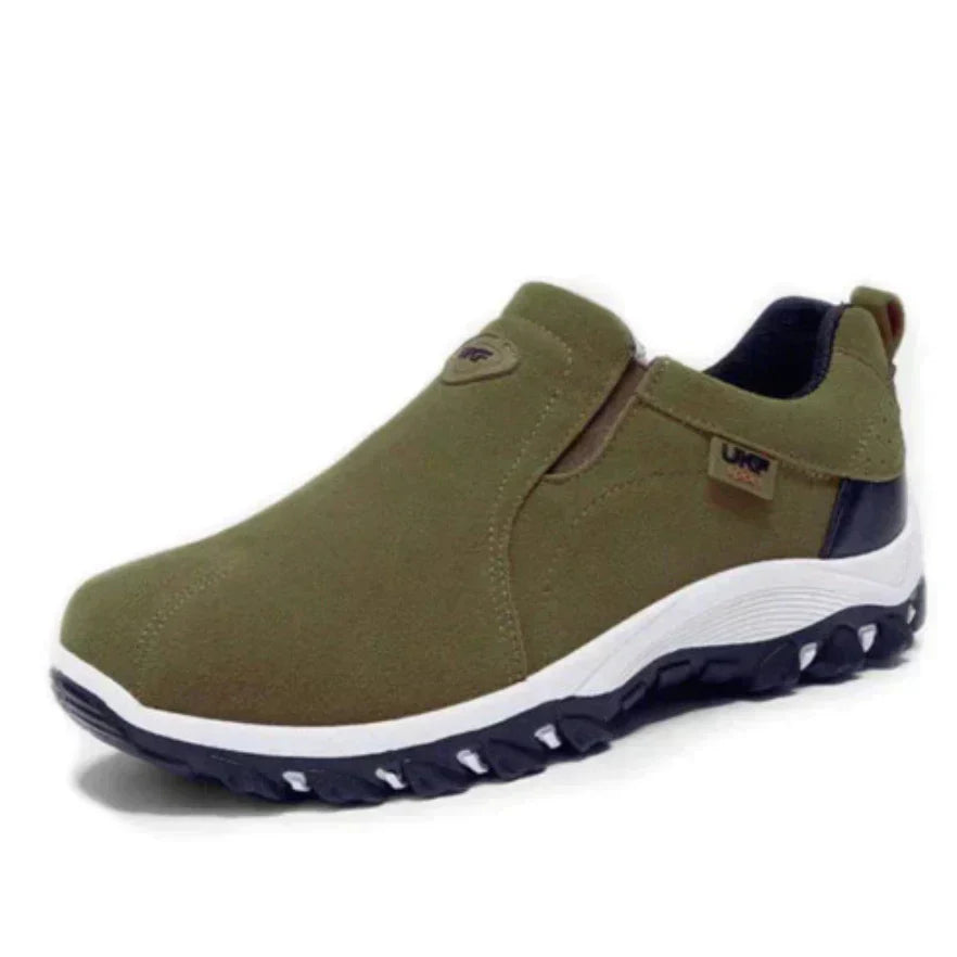 Jomar | Men's Suede Slip-On Sneakers with Elastic Panels