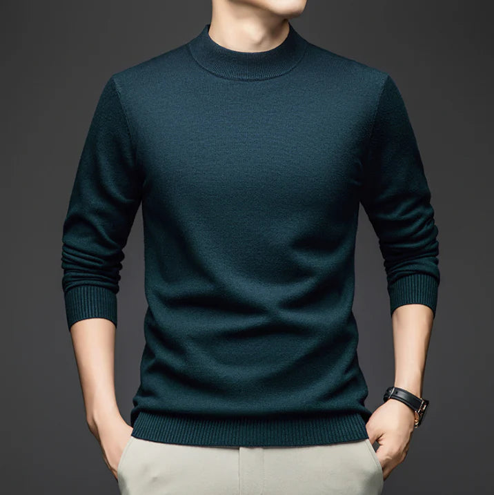 Sid | Men's Slim Fit Stand-Up Collar Knit Sweater