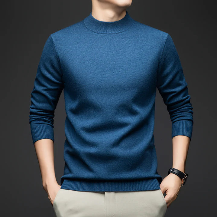 Sid | Men's Slim Fit Stand-Up Collar Knit Sweater
