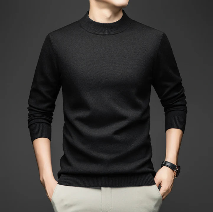 Sid | Men's Slim Fit Stand-Up Collar Knit Sweater