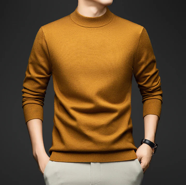 Sid | Men's Slim Fit Stand-Up Collar Knit Sweater
