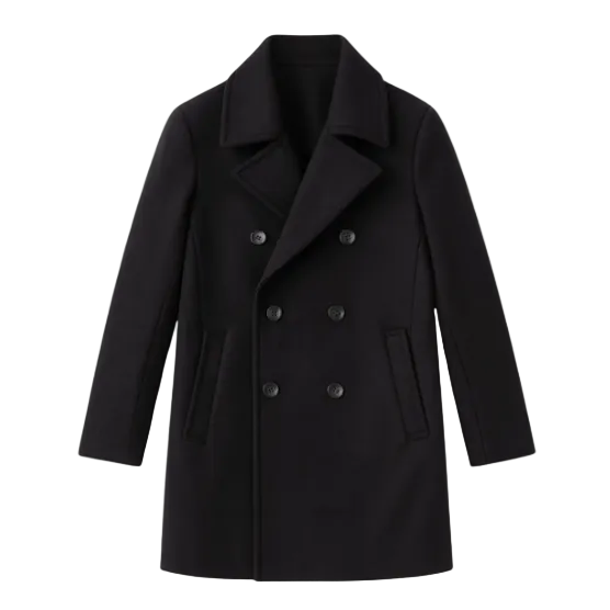 Luis | Men's Double Breasted Wool Winter Peacoat