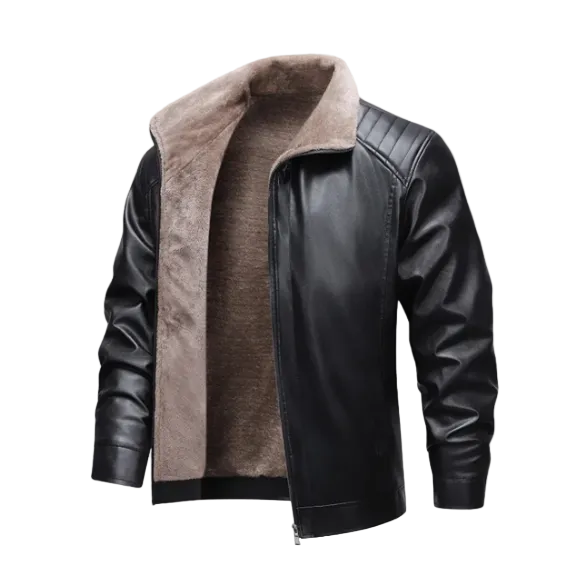 Rafael | Men's Fleece Lined Leather Winter Jacket