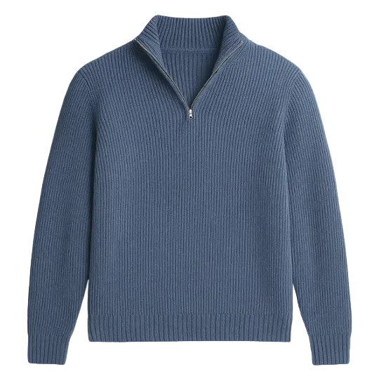 Finn | Men's Soft Quarter-Zip Ribbed Sweater